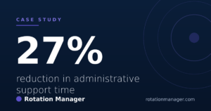 Rotation Manager clinical rotation case study: 27% less administrative time